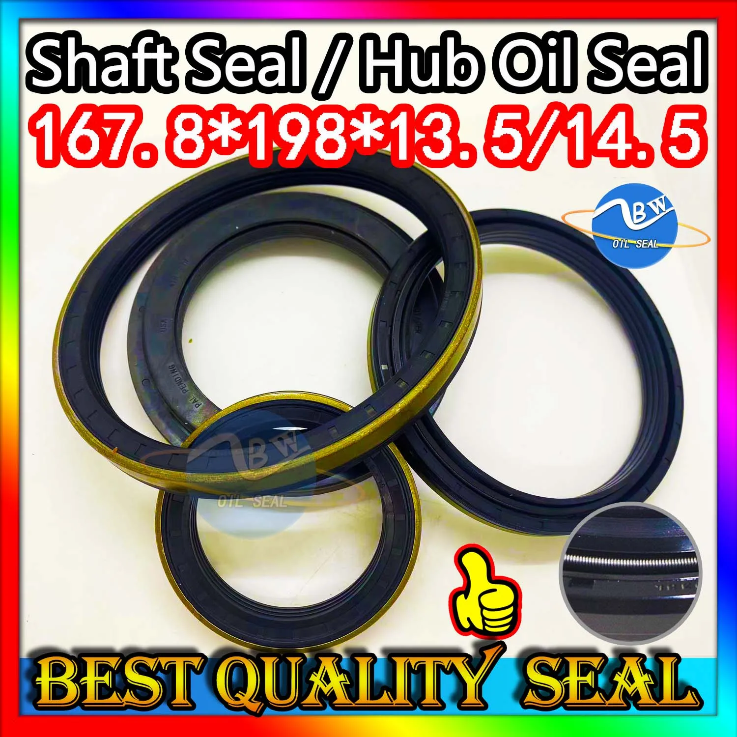 

Cassette Oil Seal 167.8*198*13.5/14.5 Hub Oil Sealing For Tractor Cat 167.8X198X13.5/14.5 Hydraulic Metal Shim Gasket Gearbox