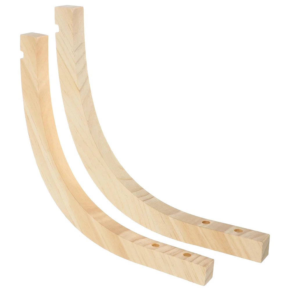 

2 Pcs Wall Hanger Stand Indoor Mount Hangers Hanging Hook Hooks Wooden Plants