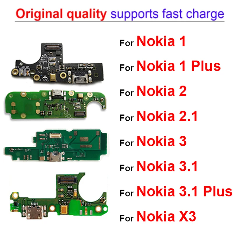 

Mic Usb Charger Board For Nokia 1 2 2.1 3 3.1 1plus 3.1plus Micro USB charging Jack Port Dock Connector board Flex Cable Parts