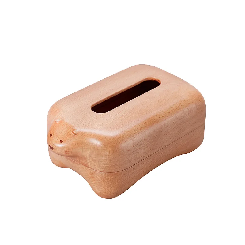

Wooden Tissue Box Miniature Figurines Animals Household Paper Table Creative Desktop Storage Box Home Decor