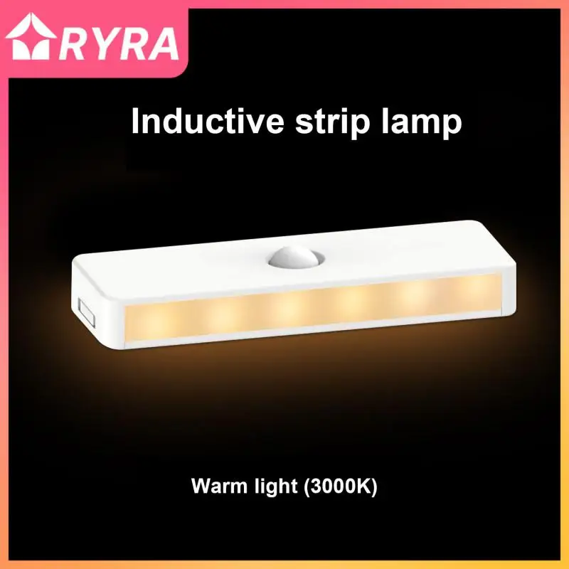 

Light Bar Wireless Motion Sensor Usb Rechargeable Ultra Thin Cabinet Wardrobe Lamp Staircase Backlight Aisle Ligh 6 Led