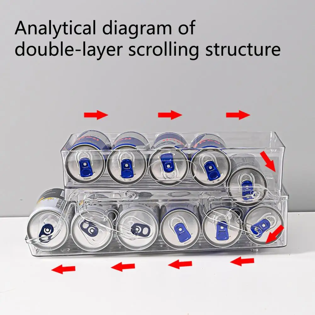 

Modern Refrigerator Drink Bin Plastic Double-layers Food-grade Refrigerator Drink Storage Box Kitchen Supplies