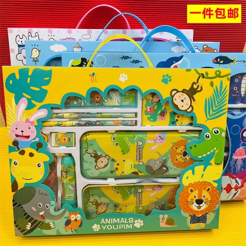 

Набор школьных канцелярских принадлежностей Disney, Подарочная коробка «холодная принцесса», подарки, призовые мероприятия, детские школьные принадлежности