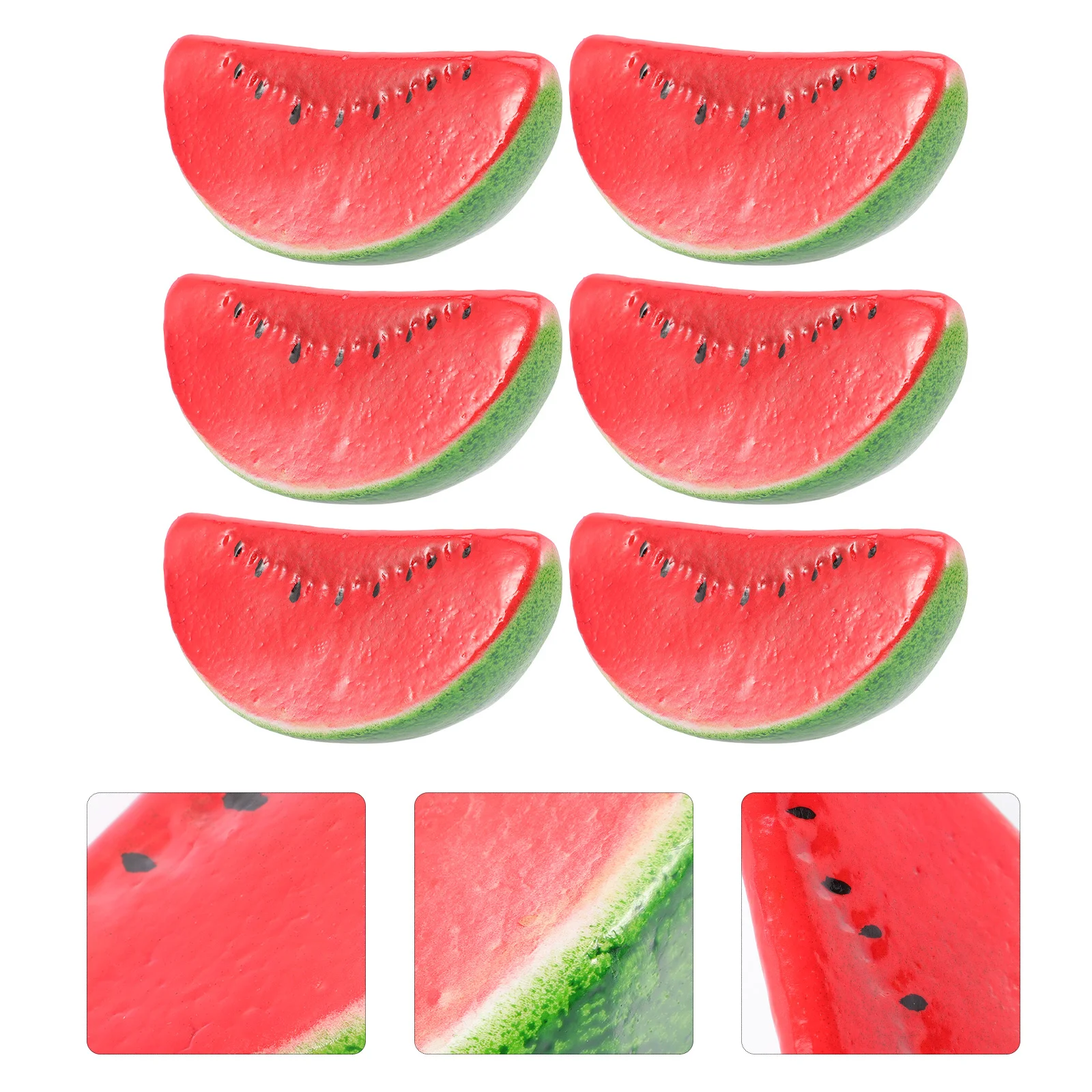 

6 Pcs Simulated Watermelon Slices Fake Fruits Children's Toys Foam Decor Party Decorations Kid