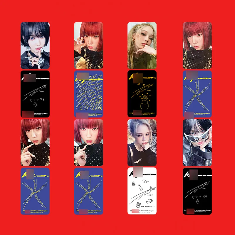 8 шт./компл. Kpop новый Ablum Whiplash фотокарта ЗИМА KARINA GISELLE NINGNING одиночные соло открытки