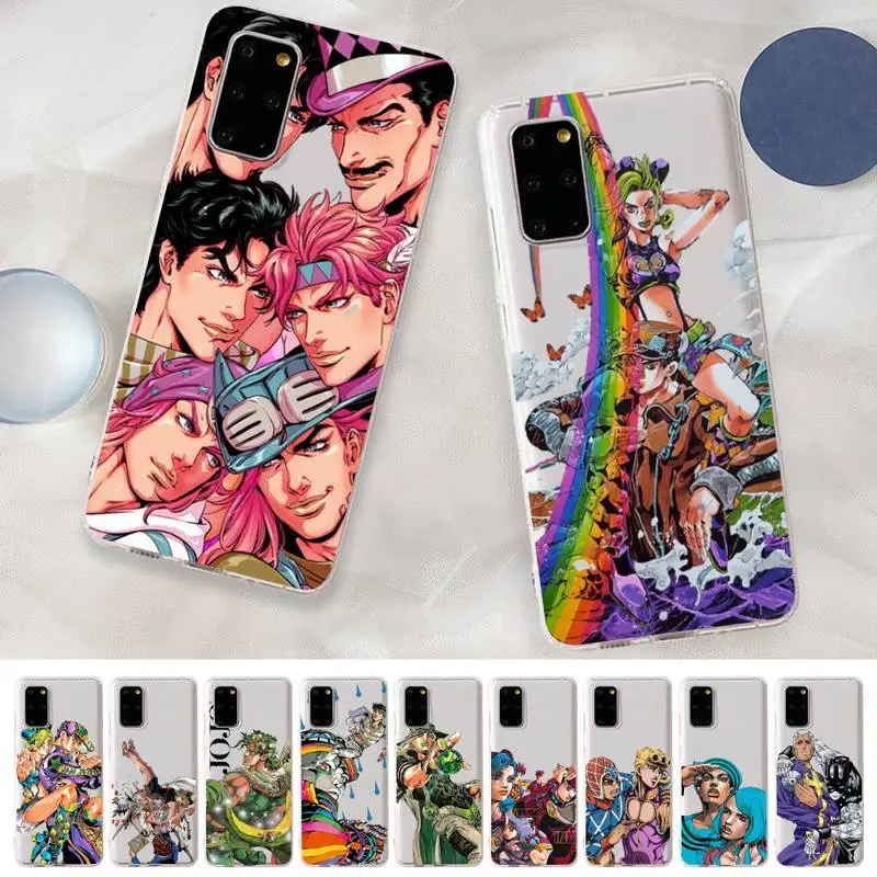 

Anime JoJos Bizarre Adventure Phone Case for Samsung S20 S10 lite S21 plus for Redmi Note8 9pro for Huawei P20 Clear Case