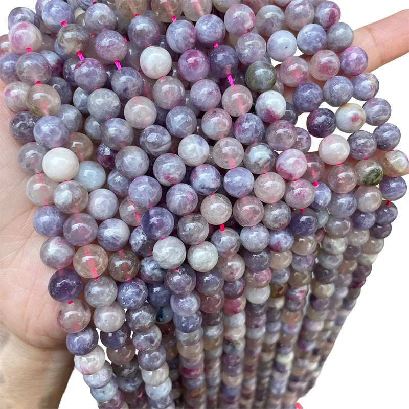

6/8/10mm Genuine Natural Pink Tourmaline Stone Beads DIY Round Loose Spacer Gemstone Bead For Jewelry Making Bracelet Necklace