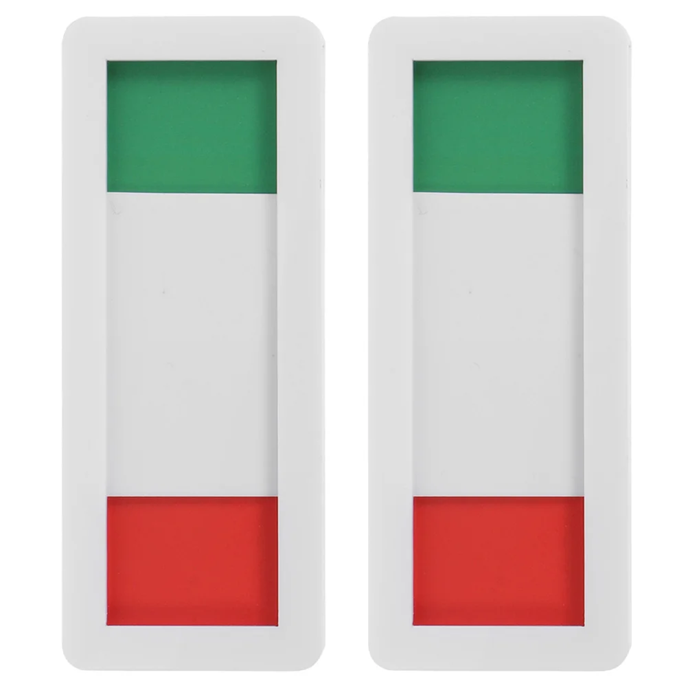 

2 Pcs Signage Door Plate Push Use Vacant Occupied Bathroom Signs Indicator Acrylic Office Blank Flags