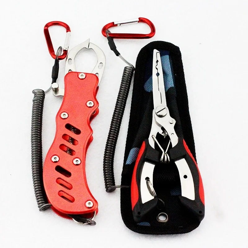 

Portable Fishing Gripper Stainless Steel Fish Lip Grip Handle Grab Carp Fishing Lip Grip Alicate De Pesca Fishing Tackle Tools