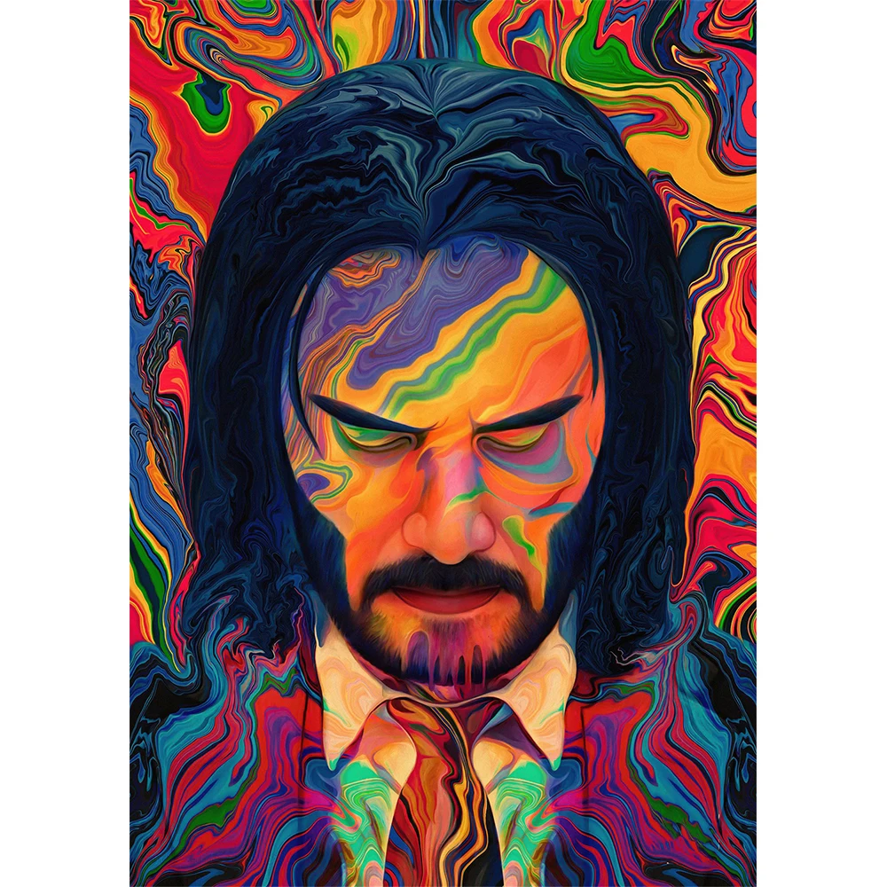 John Wick Movie Retro Kraft Poster Bar Office Cafe Home Art Wall Sticker Decoration | Painting &amp Calligraphy