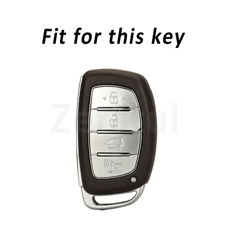 Чехол для автомобильного ключа из ТПУ с 4 кнопками брелок Hyundai Tucson Santa Fe Rena Sonata Elantra