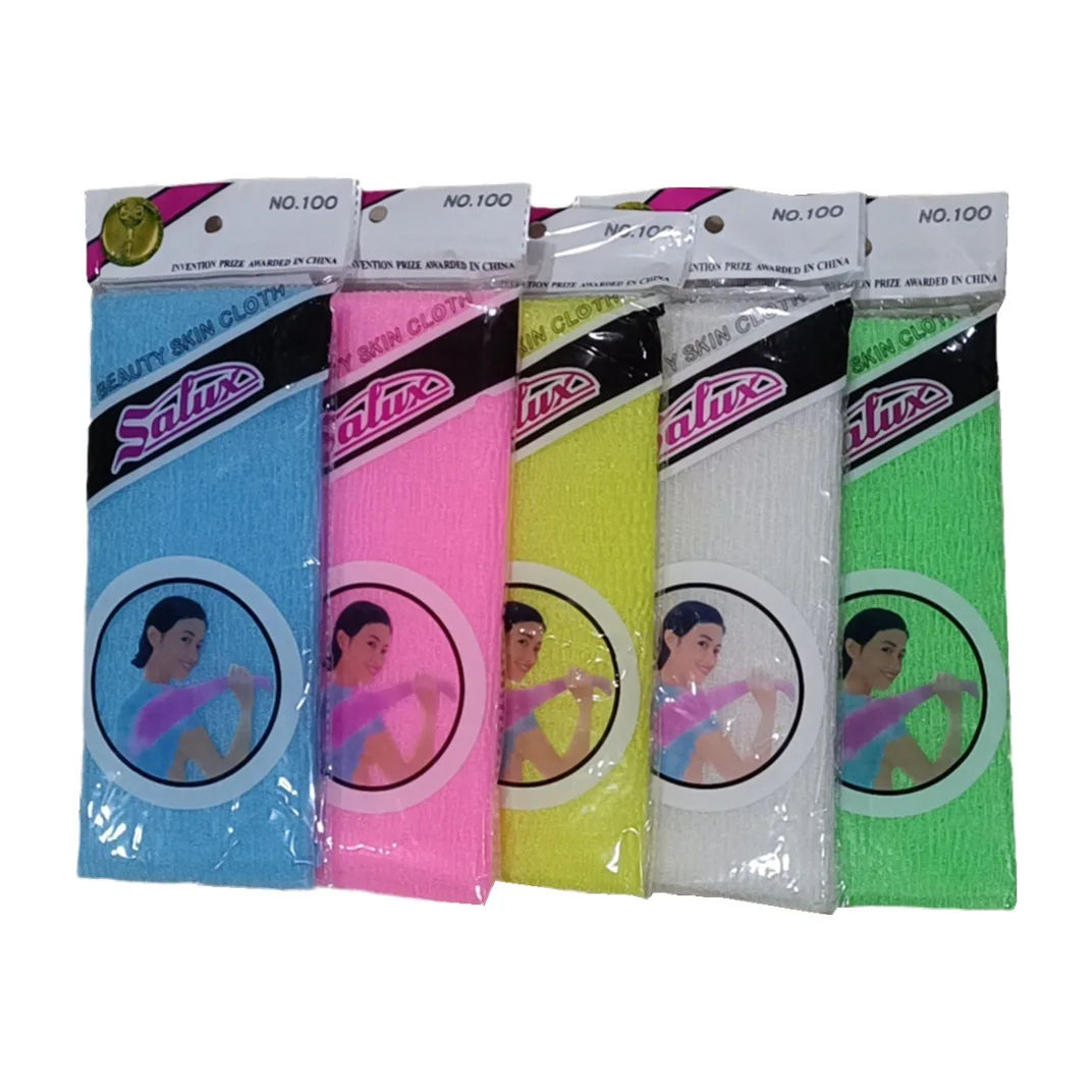 

Exfoliating Nylon Bath Shower Body Cleaning Washing Scrubbing Towel Scrubbers Nylon Sponge Bath Accessories Rich Bubbles