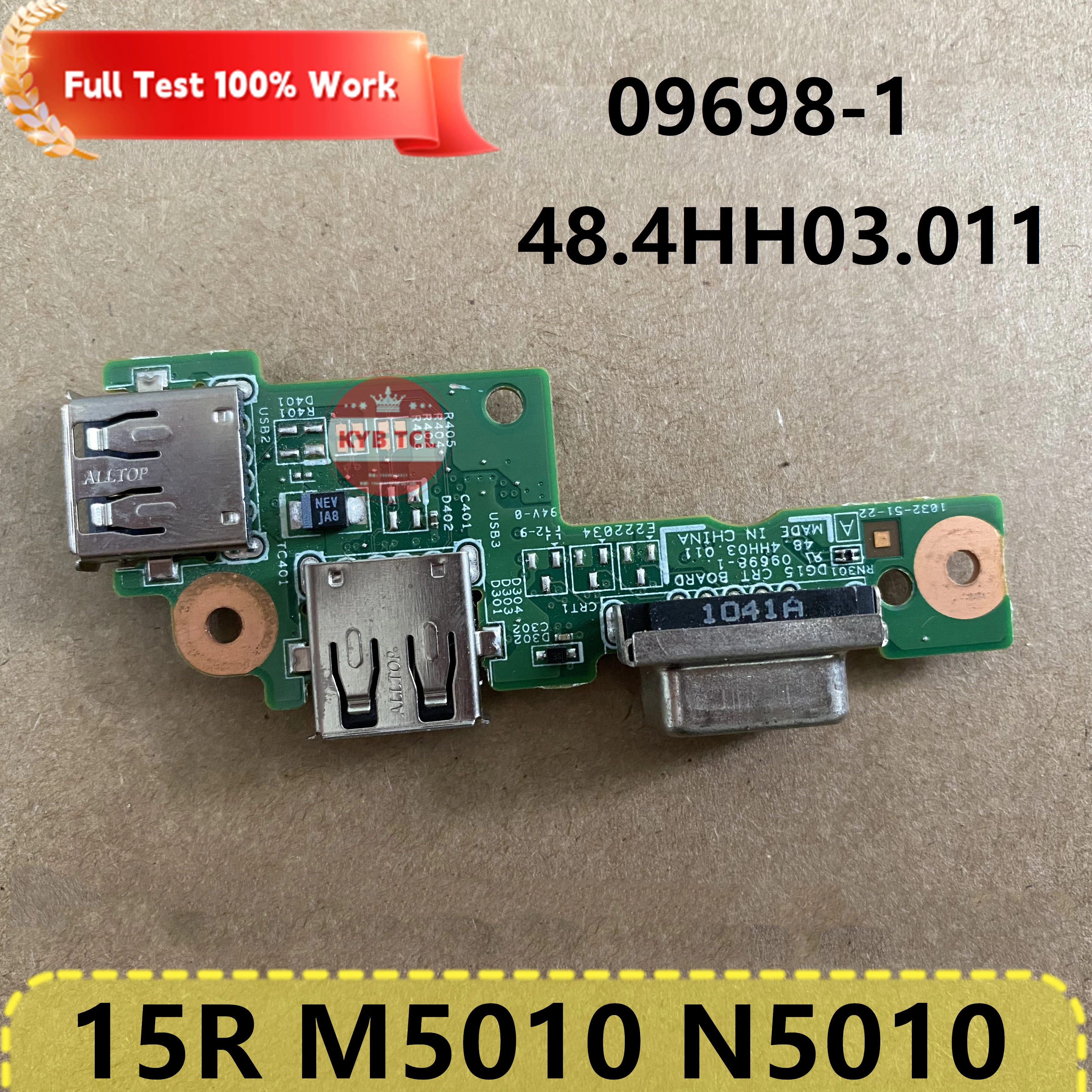 Плата или кабель VGA для ноутбука 09698-1 48. 4hh03. 011 50.4HH02.201 подлинный Dell Inspiron 15R M5010 N5010