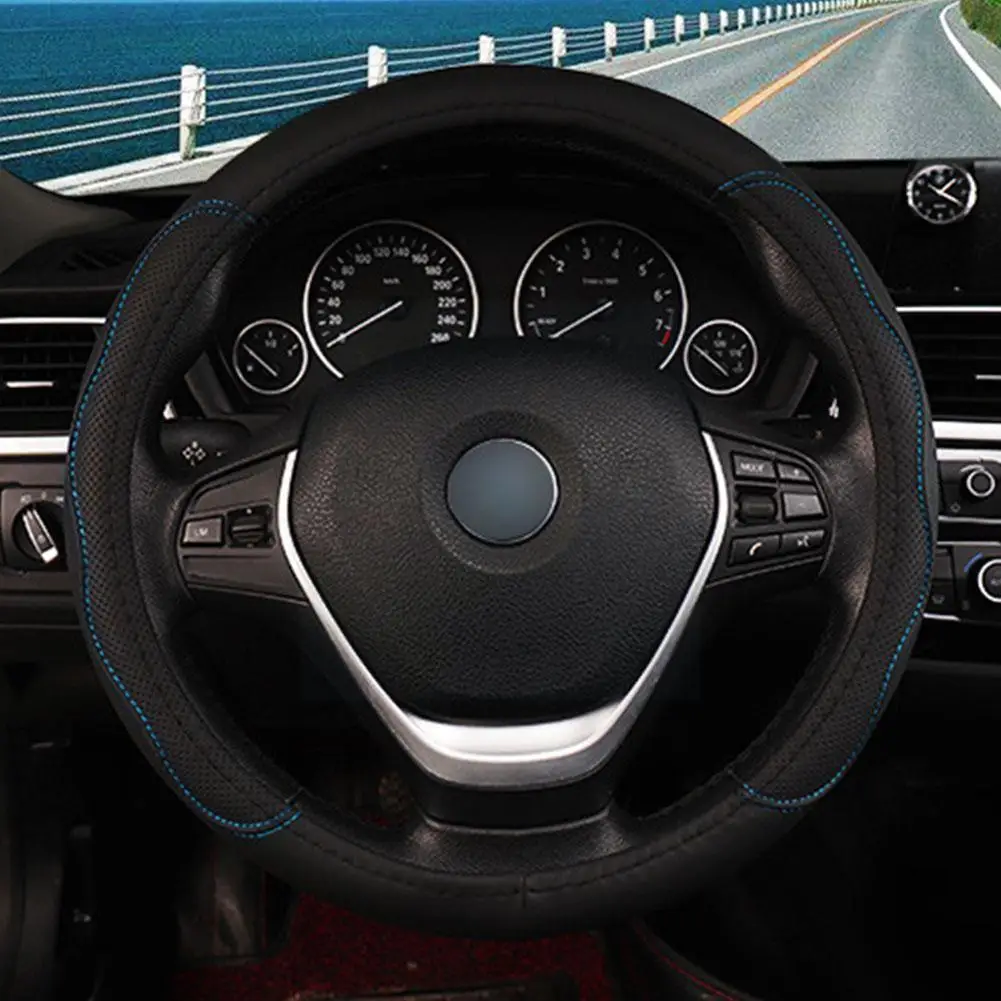 

Steering Wheel Cover Braid On The Steering Wheel Cover Wheel Volante Cubre Car Accessories 47cm Auto Car Cover W1X9