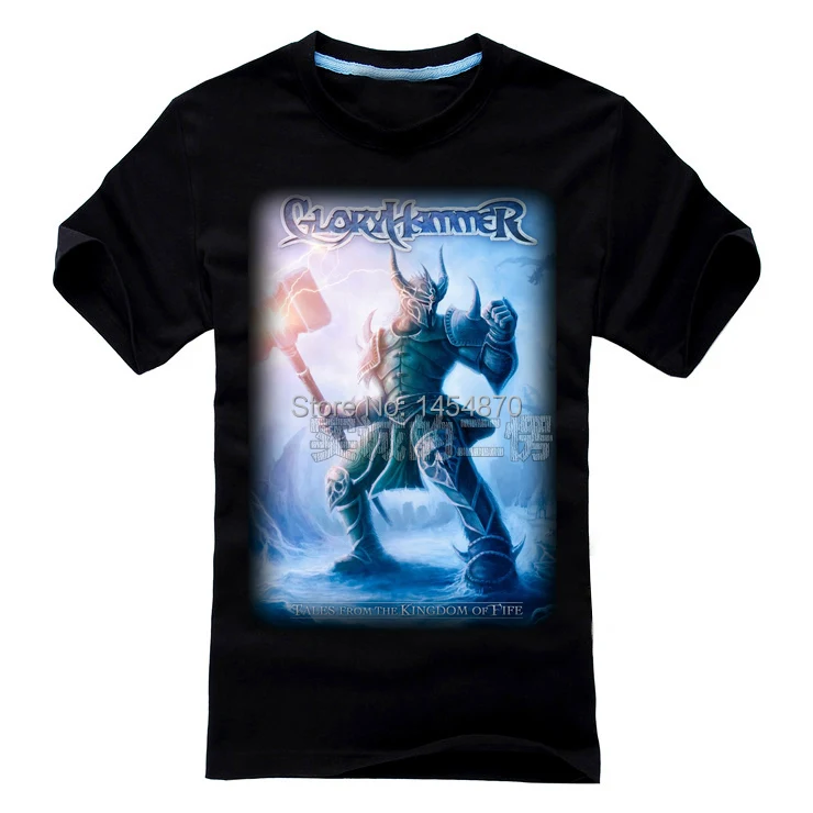 

4 Kinds Science Fiction Thor Gloryhammer Rock Fashion Brand Shirt Heavy Metal Punk Fitness 100%Cotton Skateboard Camiseta