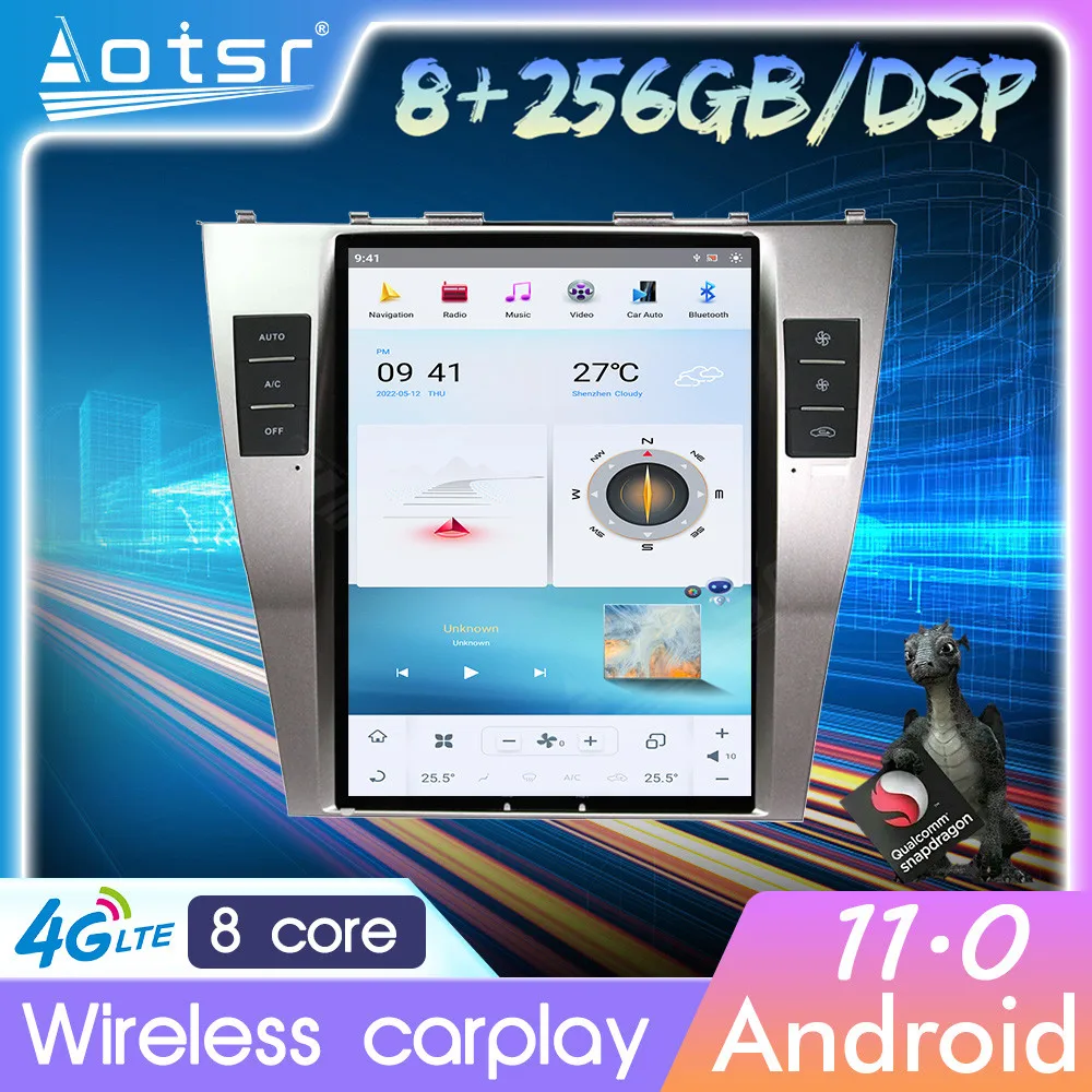 

Android11 автомобильный Радио мультимедийный плеер Carplay видео для Toyota Camry Aurion 2006-2011 сенсорный Tesla экран GPS стерео головное устройство