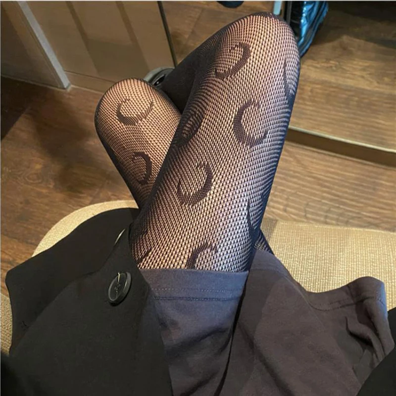 Sexy Pantyhose Tight Fishnet Stockings Hollow Net Lace Black Silk ins Hook Flower Retro Luxury Women's Tights | Тематическая