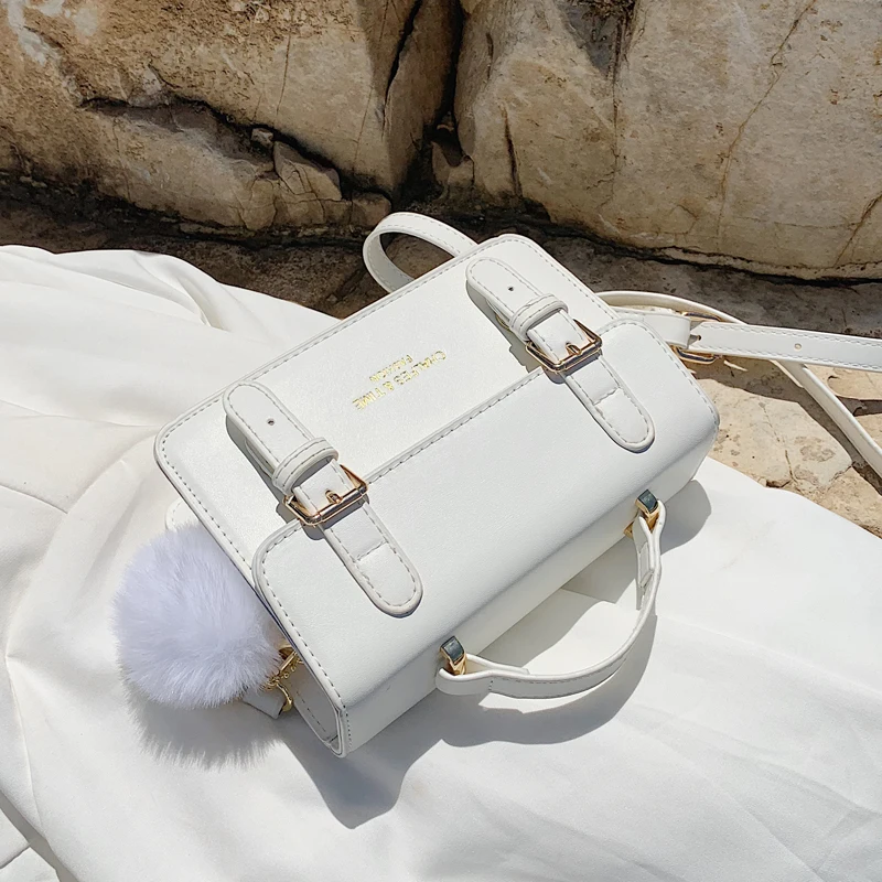 Women Cute Contrast Square Crossbody Bag  2023 New Mini Underarm Bags PU Leather Luxury Brand Fashion Female Handbags