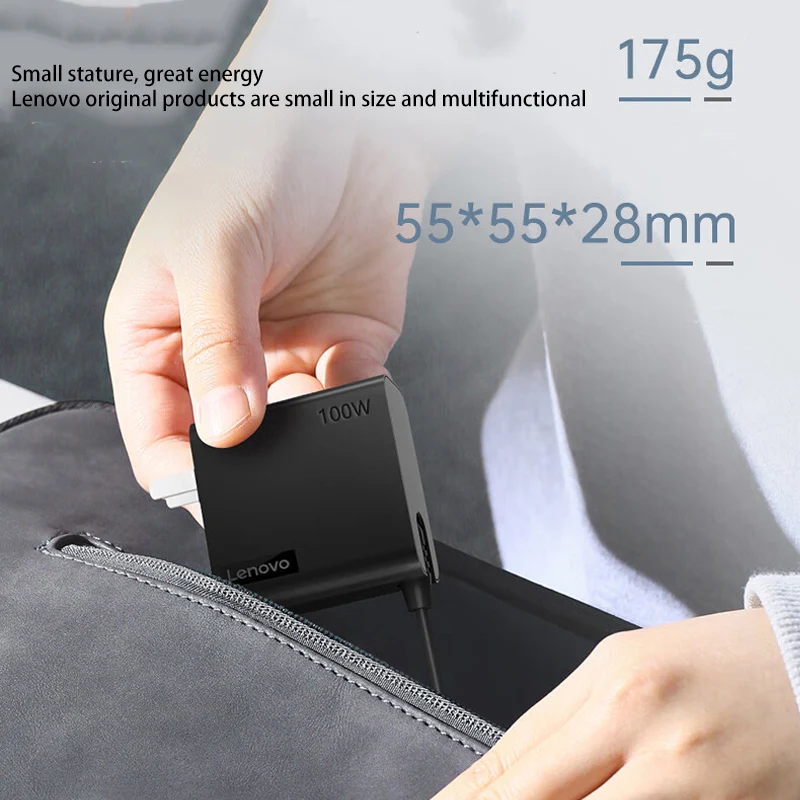 Фото Адаптер питания для ноутбука Lenovo Адаптер питания Type-C 100 Вт [20 В 5,0 А] Универсальный портативный мобильный телефон Компьютер Высокоскоростное зарядное устройство Подходит для мобильного телефона Xiaomi Huawei Цвет №3