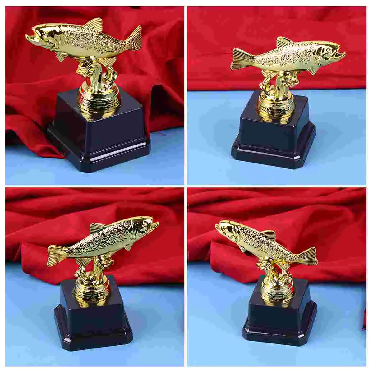 

Trophy Award Cup Kids Fish Trophies Party Fishing Prize Goldstatue Winning Achievement Ceremony Footballcreative Favor Medals