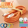 120W 6A Super Fast Charge USB Cable For iPhone Xiaomi Huawei Samsung Liquid Silicone Quick Charge Type-C Charger Data Line Cable 1