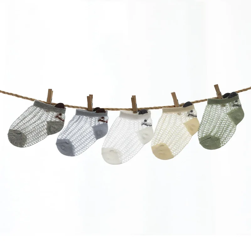 Носки для новорожденных 5 парт/Лот милые сетчатые хлопковые носки маленьких
