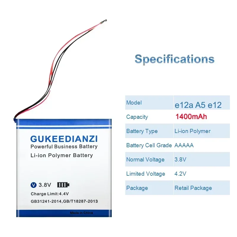 Сменные батареи большой емкости 1400 мАч для Fiio E12 E12A A5 Player