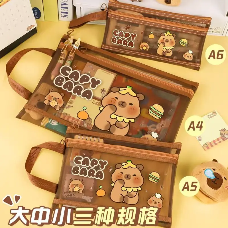

Сетчатые пеналы Capybara А4/A5/A6 из нейлона, набор из 3 штук