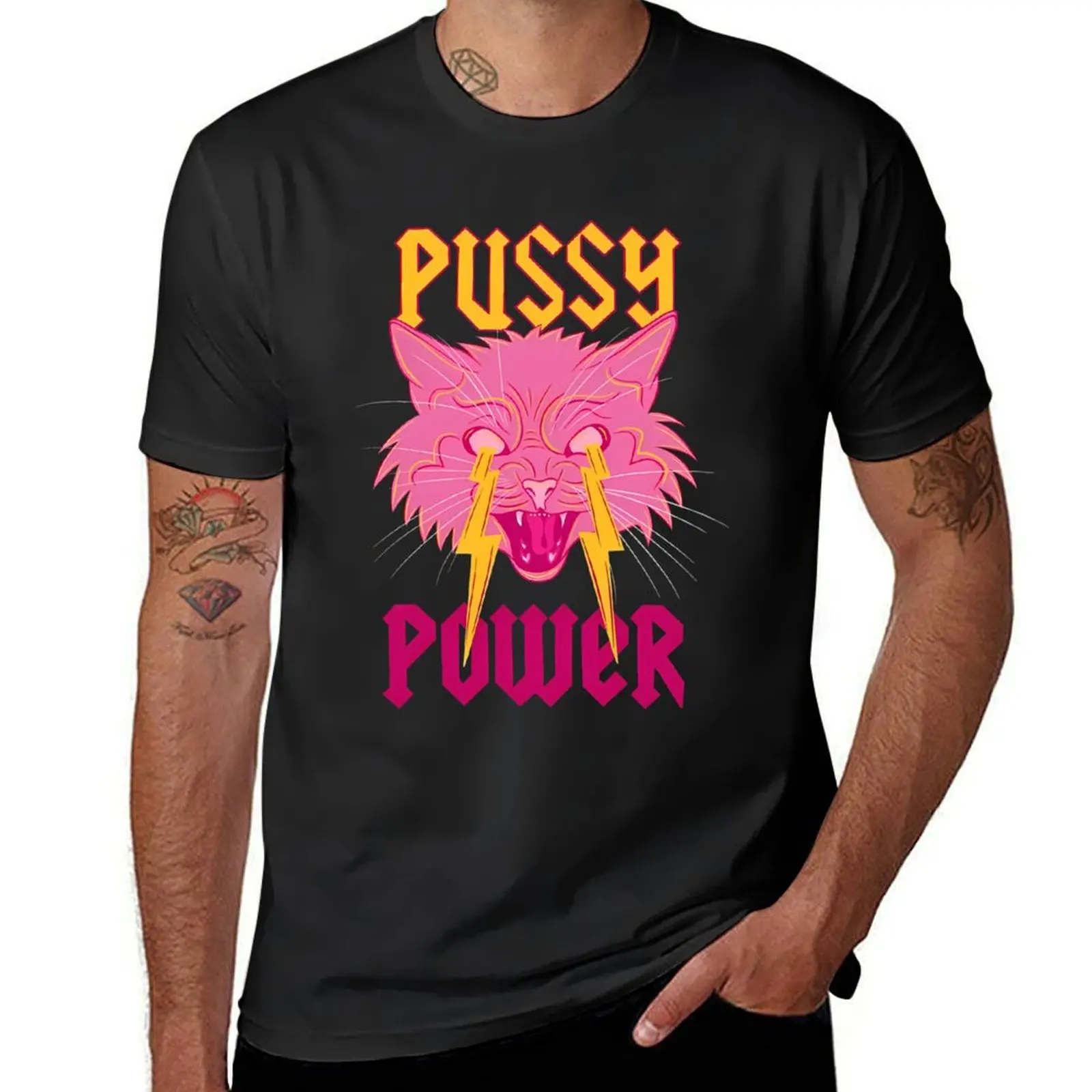 Мужская футболка с принтом Pussy Power