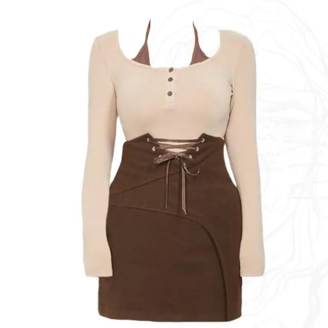 

Large size ladies' fat MM temperament of the spring and autumn period and the new sexy scoop