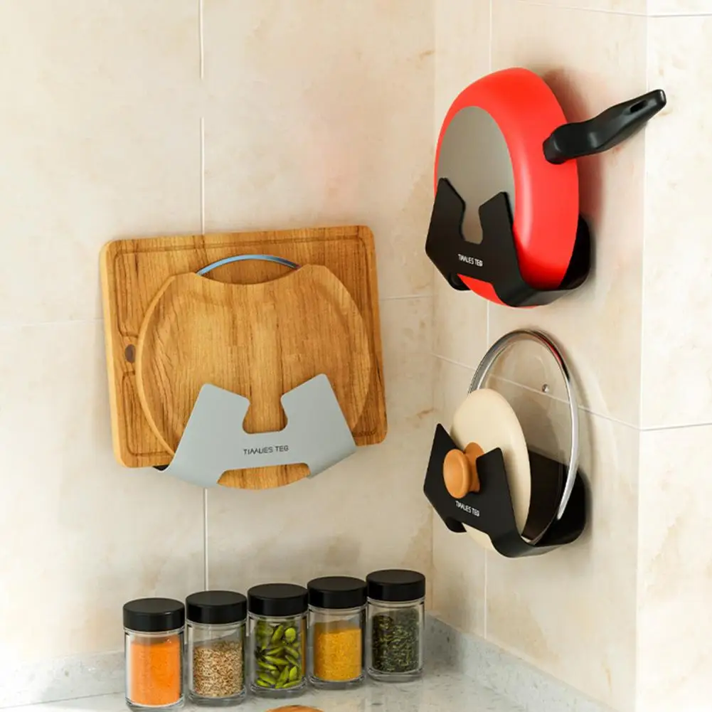 

Great Universal Multifunctional Wall Cutting Board Pan Pot Cover Storage Rack for Restaurant Pan Lid Holder Pot Lid Holder