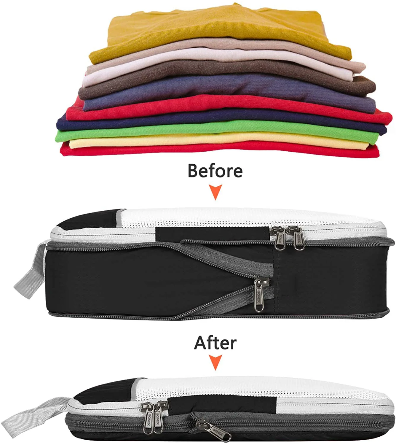 3/6PCS Compressed Travel Packing Cubes Storage Organizer Set with Shoe Bag Luggage Portable Suitcase Bag Travel Accesorio Viaje