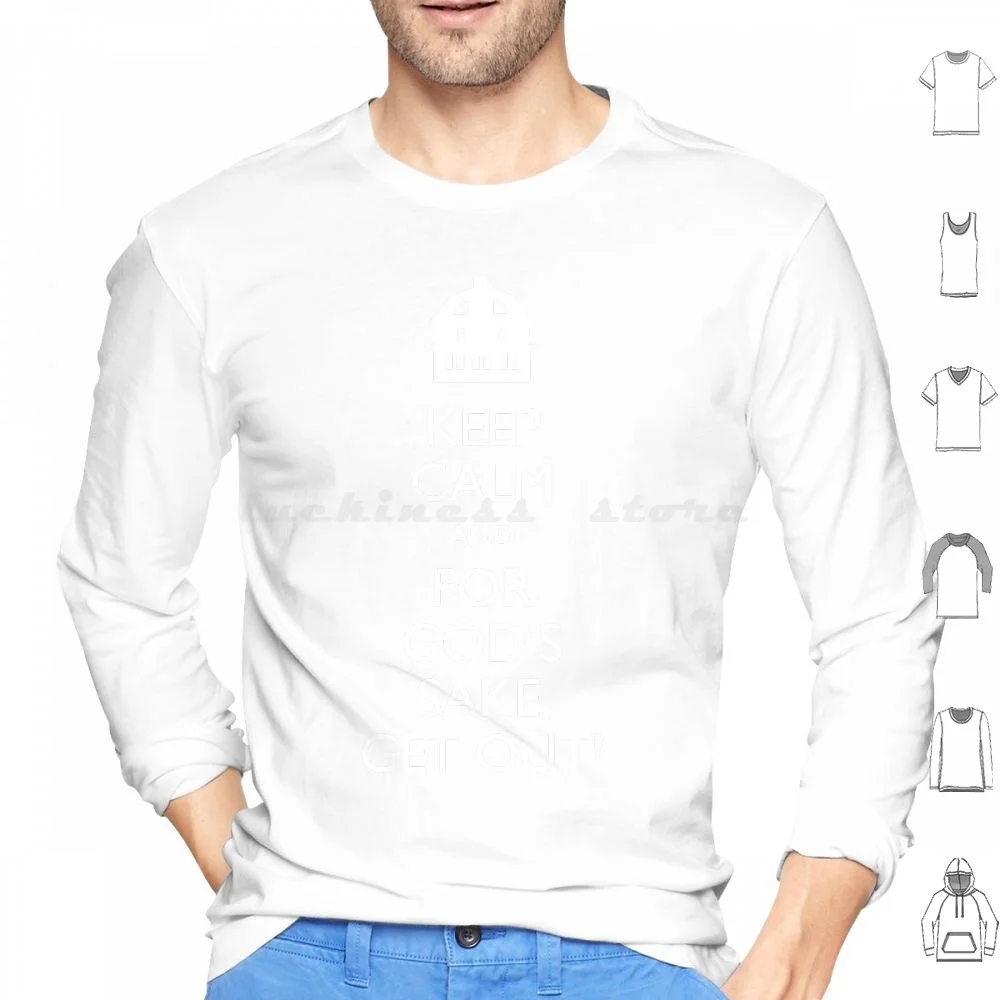 

Keep Calm The Amityville ужас, худи с длинным рукавом