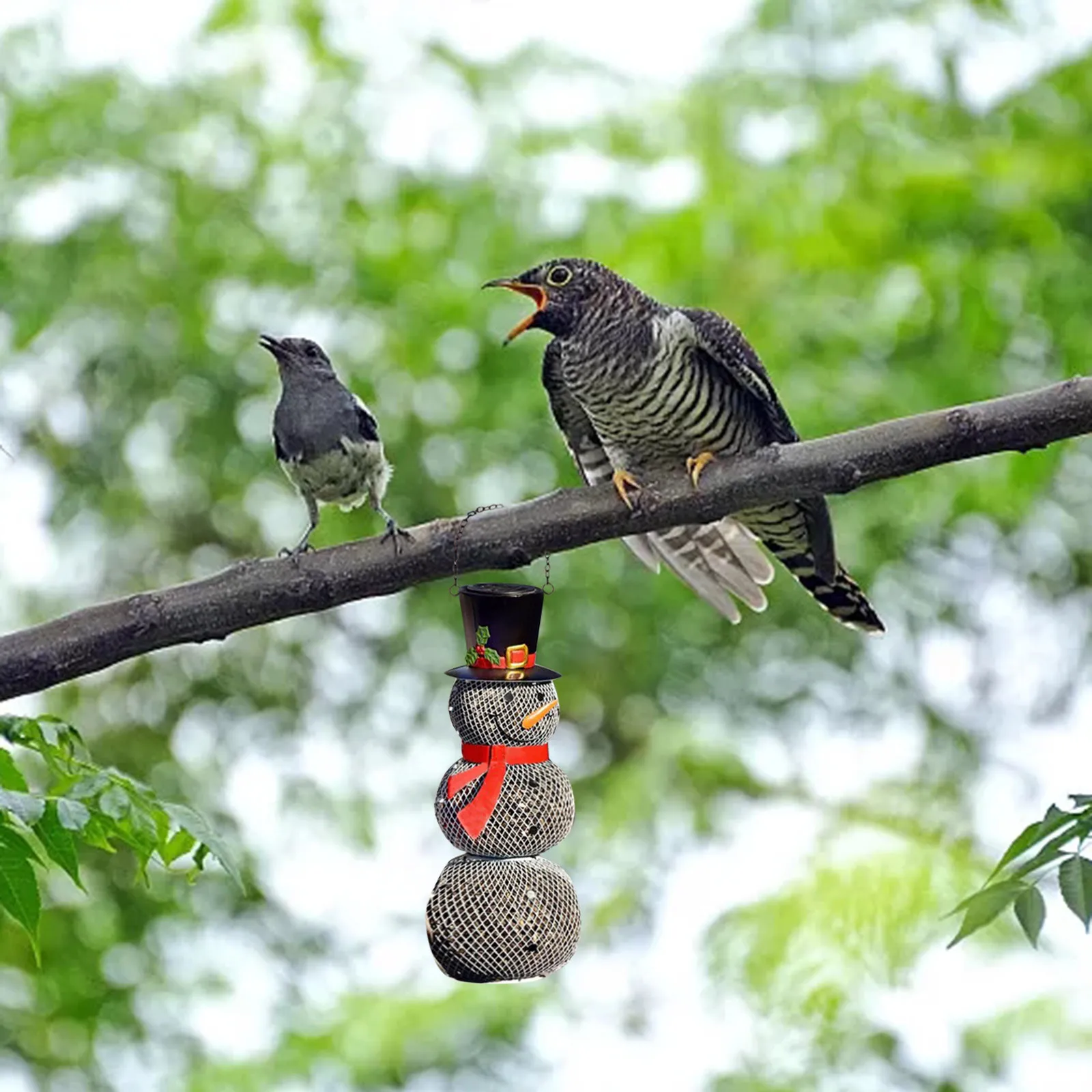 Дикая кормушка для птиц снеговик металлическая подвесная сетка Кормушка Для