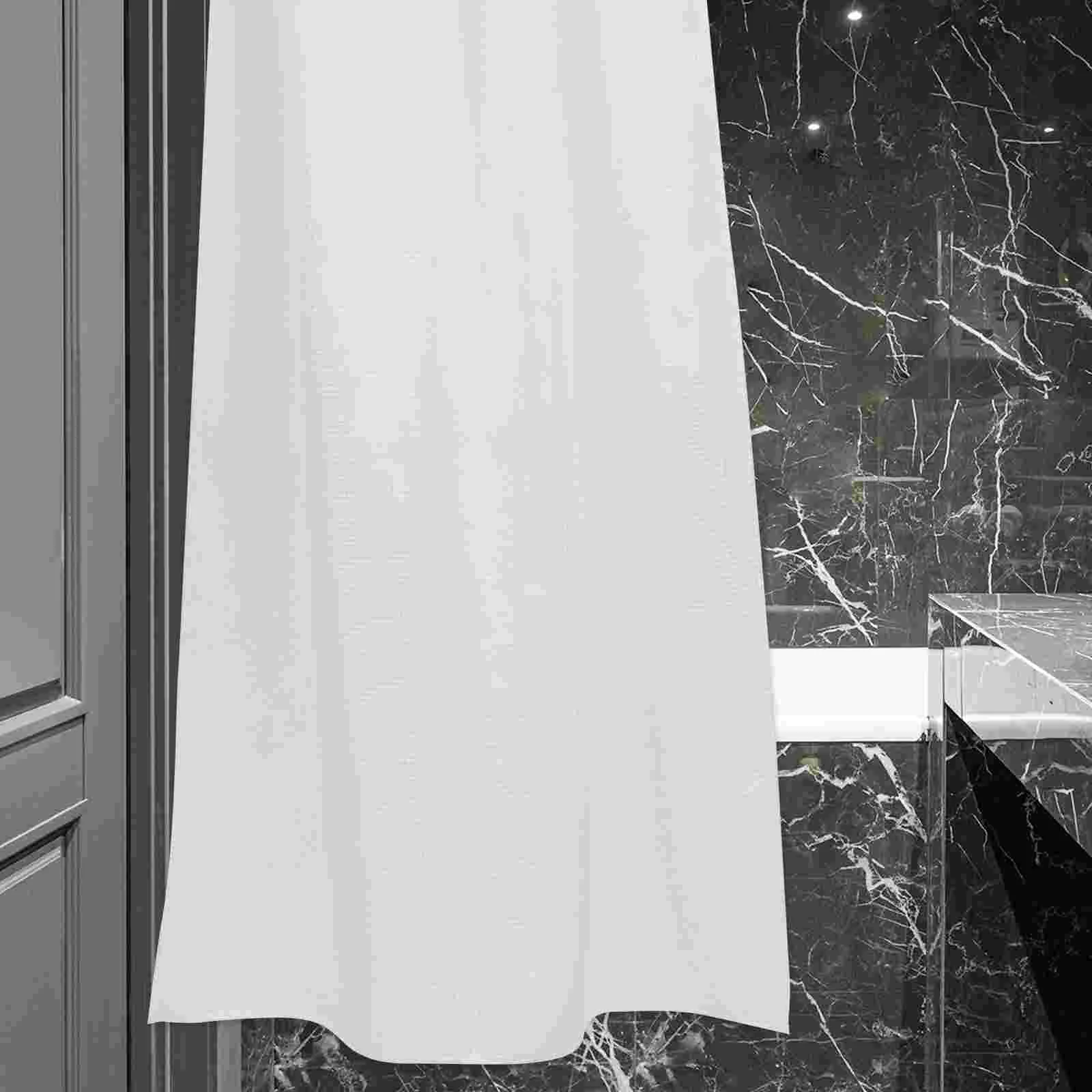 

Plain Bath Curtain Shower Practical One Piece Waterproof Curtains Bathroom Shade Polyester Household