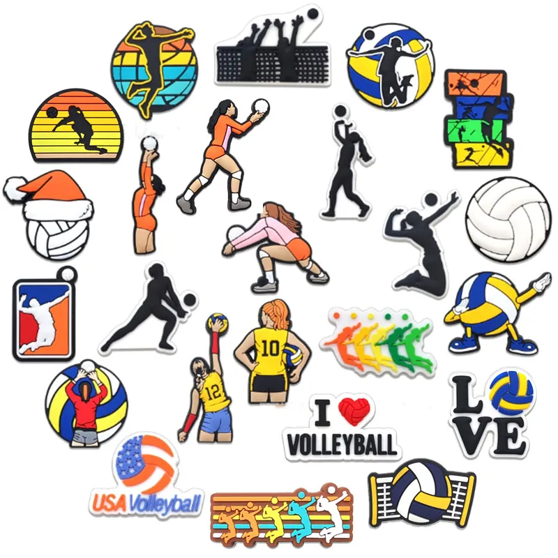 1 шт. подвески для обуви волейбола игрок 10 12 аксессуары булавки деревянных сабо