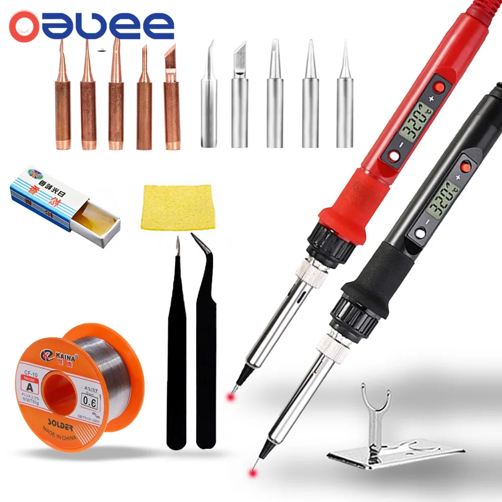 

220V 80W LCD Electronic Soldering Iron Kit Adjustable Welding Solder Temperature Soldering Irons Rework Station Soldering Tools