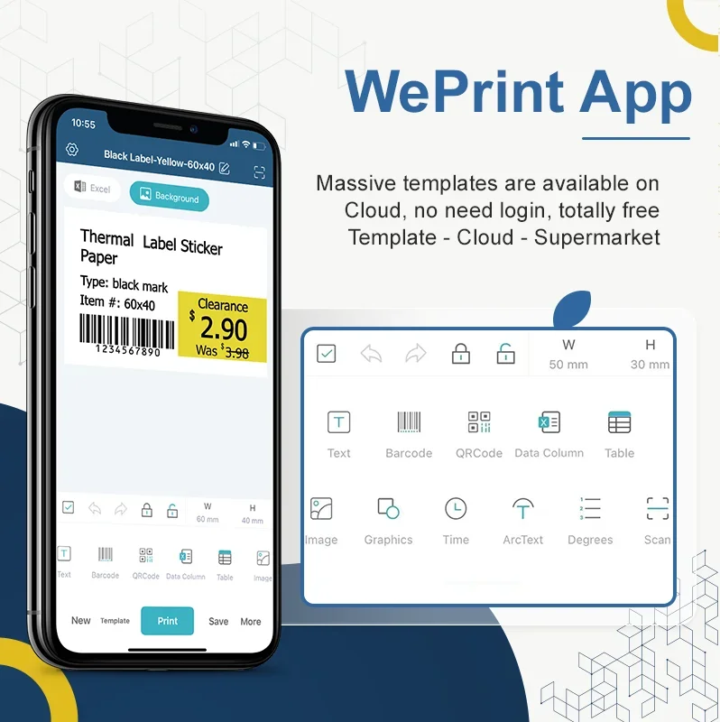 Термопринтер detlonger 80 мм розничная цена для супермаркетов аптек этикеток