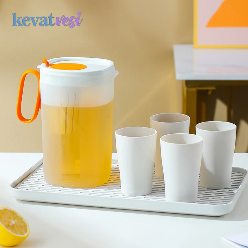 

Cold Kettle with Filter Refrigerator Cool Water Bucket Drink Bottle Juice Beverage Container Kitchen Tea Infuser Pot Water Cup