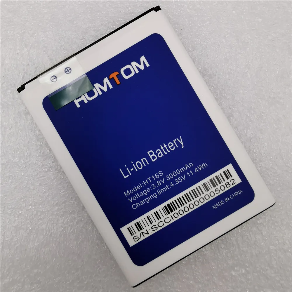 100 original new homtom ht16s battery 3000mah back up battery for homtom ht16s smart phone high quality large capacity free global shipping