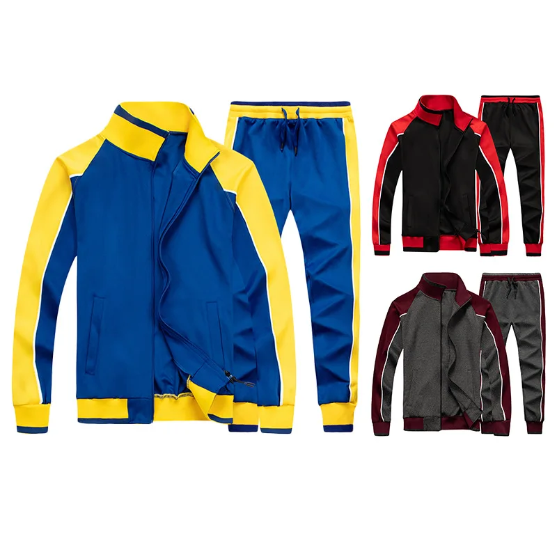 

Warme Kleding Thuis Set Male Autumn Long Sleeve Sports Two Package Locked Cardigan Fashion Color Simple Squeezing Top Big