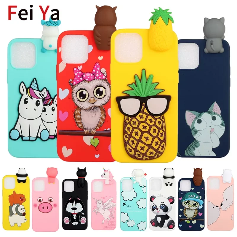 

3d Cute Cartoon panda Toys Doll Soft Silicone Girls Phone Cases For iPhone 12 11 Pro Max 6 6s 7 8 plus se2020 x xr xs max 12mini