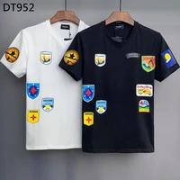 dsquared2 cotton round neck short sleeve shirt letter print casual mens clothing tops dt952