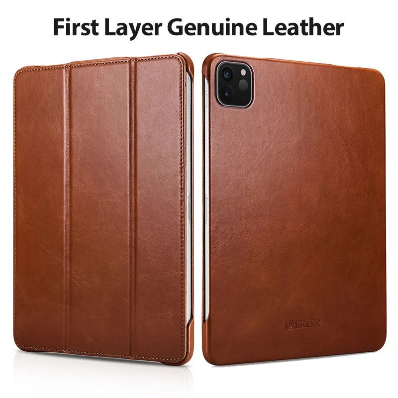 Smart Magnetic Vintage Leather Case For iPad Pro 12.9inc 2020 Slim Business Foldable Stand Smart Cover for Apple iPad Pro 12.9‘’
