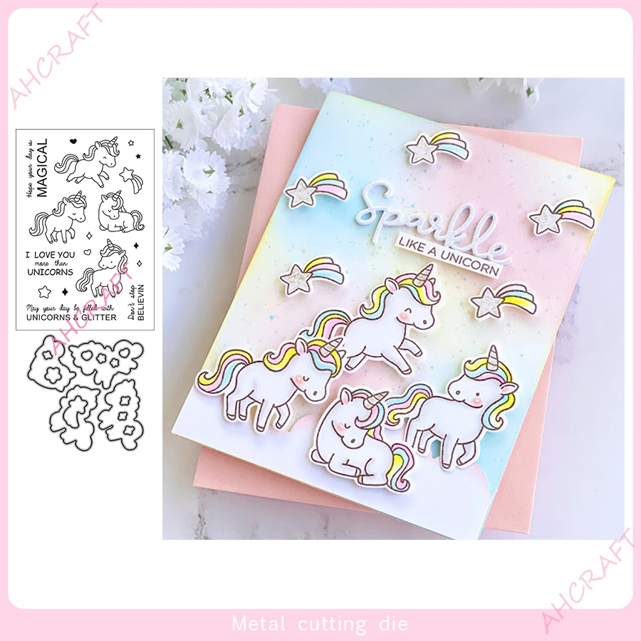 Металлические штампы и в виде единорога сказки для скрапбукинга фотоальбома