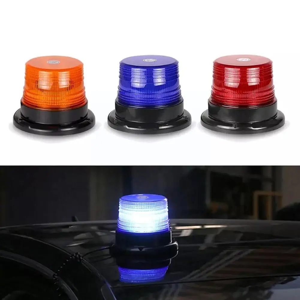 

Red Blue Amber 12v/24v Magnetic Mounted Vehicle Car Lights Lights Beacon Strobe Emergency Flashing Led Led Light War E6k5