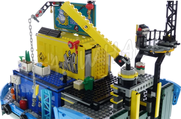 2001 шт. Monkie Kid Team Secret HQ Ship Bull Clones Assault Boat Workshop Mech 11546 Строительные блоки Игрушки