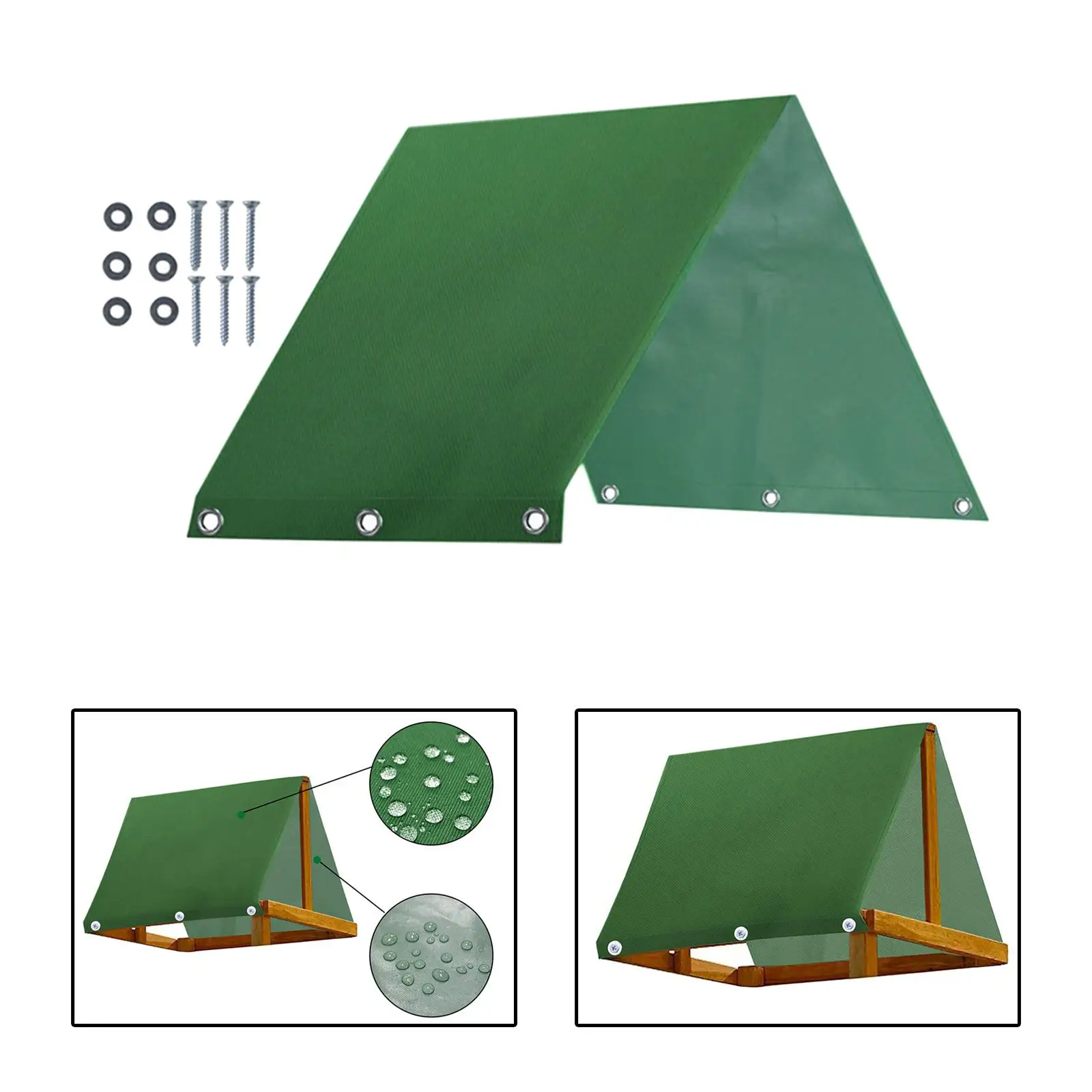 Swing Set Replacement Tarp 90x43 inch Dustproof Backyard Playset Canopy