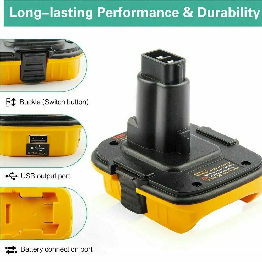 DCA1820 Adapter Converter for DEWALT 18V Tools 20V Max Lithium Ion Battery Power Bank Function Compatible enlarge