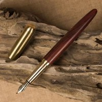 log pen art elbow signature retro sandalwood practice writing solid wood ink student stationery gift